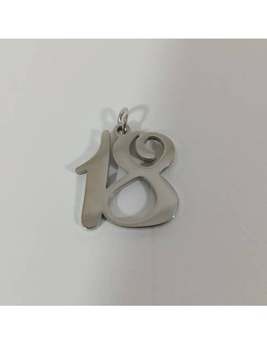 Charm argentato bomboniere 18 anni acciaio