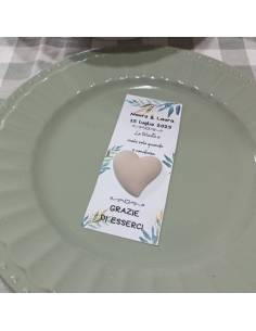Segnaposto Matrimonio personalizzati cuore elegante