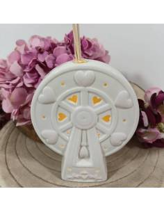 Bomboniere Battesimo bimba profumatore ruota panoramica led