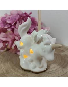 Bomboniere Battesimo profumatore unicorno bimba luce led