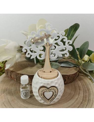 Bomboniere albero della vita profumatore frasi cuore