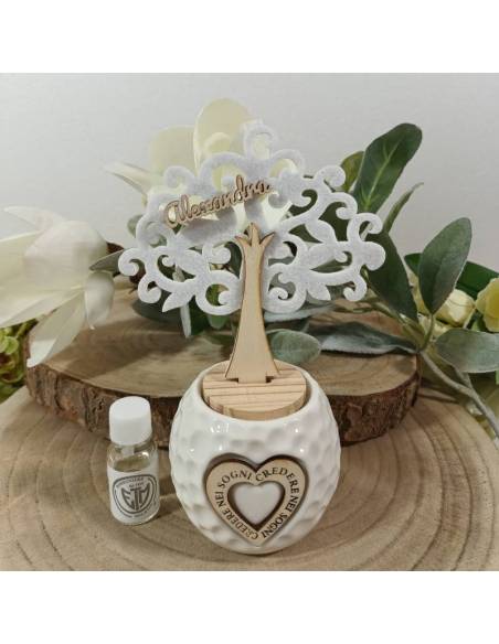 Bomboniere albero della vita profumatore frasi cuore