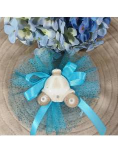 Bomboniere Battesimo sacchetti portaconfetti calamite carrozza