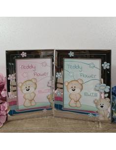 Bomboniere orsetti portafoto cornice argentata