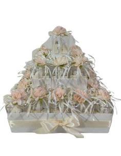 Bomboniere Matrimonio scatole portaconfetti in plexiglass decoro tema floreale