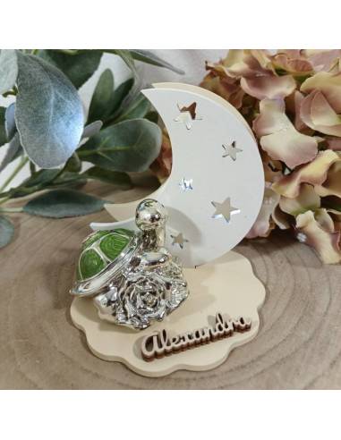 Bomboniere Comunione utili lampada luce led mezzaluna statuina tartaruga con nome personalizzato
