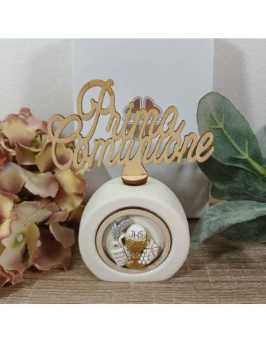 Profumatore ambiente bomboniere Comunione scritta in legno