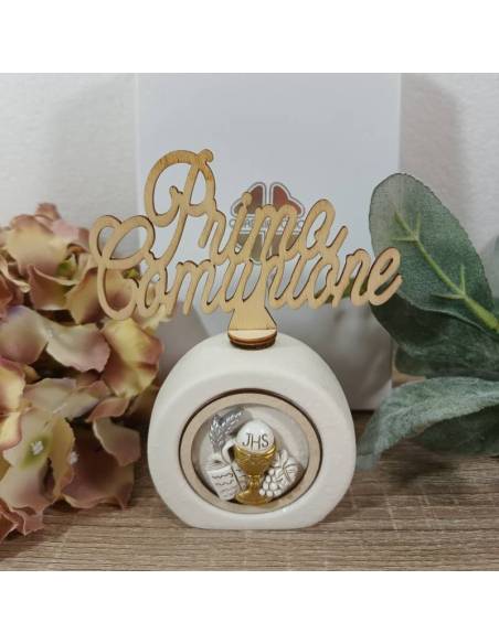 Profumatore ambiente bomboniere Comunione scritta in legno