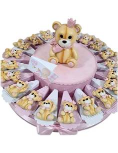 torta bomboniere orsetti principessa bimba corona