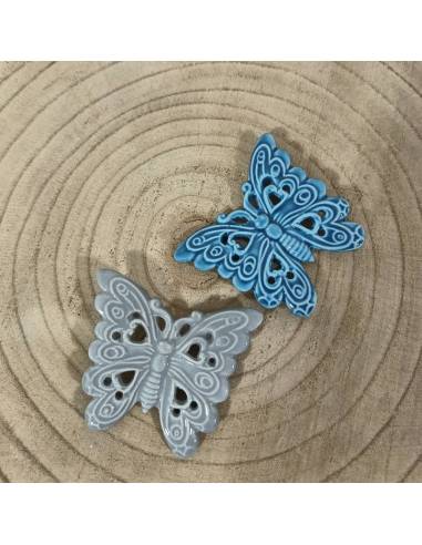 Farfalle ceramica bomboniere maschio calamite due colori