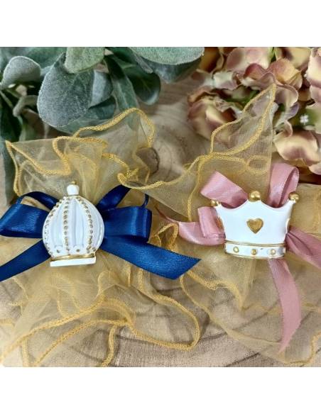 Sacchetti portaconfetti bomboniere calamite corone