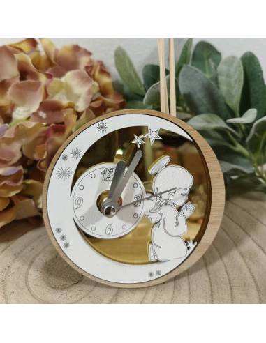 Bomboniere Battesimo profumatore ambiente orologio angioletto