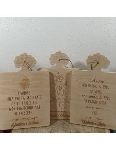 Bomboniere Matrimonio utili taglieri in legno