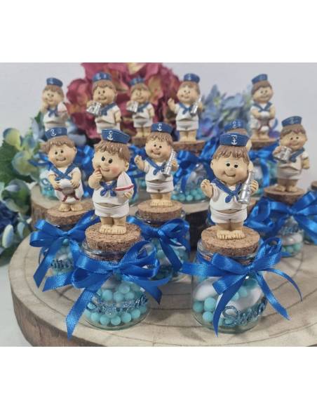 Bomboniere Battesimo bimbo marinaio personalizzato con nome