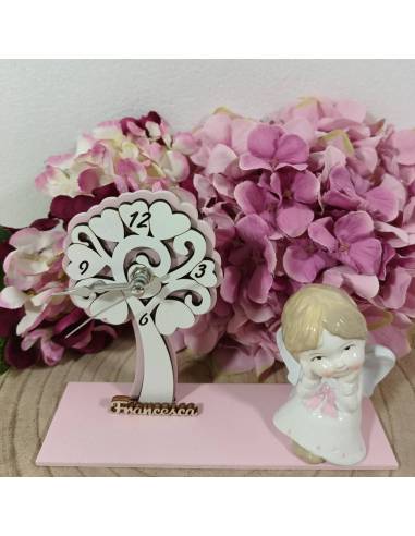 Bomboniere Battesimo personalizzate orologio albero della vita bimba
