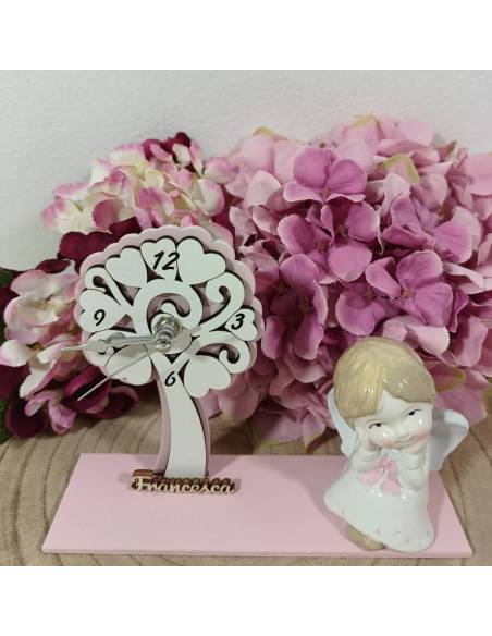 Bomboniere Battesimo personalizzate orologio albero della vita bimba