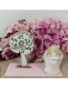 Bomboniere Battesimo personalizzate orologio albero della vita bimba 2