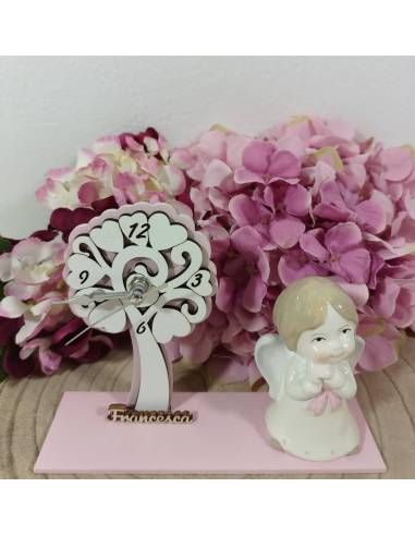 Bomboniere Battesimo personalizzate orologio albero della vita bimba