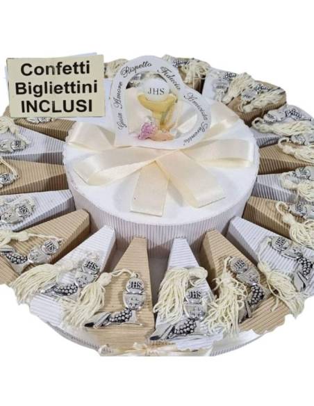 Torta bomboniere Comunione Icona sacra calice con nappa