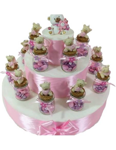 Torta Bomboniere battesimo bimba con orsetti