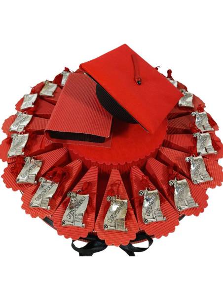 BOMBONIERE per laurea torta con pergamena GIURISPRUDENZA con nappina spedizione inclusa