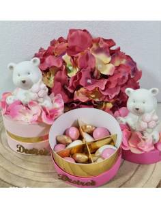 Bomboniere Battesimo orsetti in ceramica scatola degustazione confetti