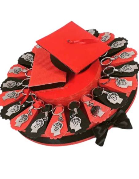 Torta bomboniera Ciondolo portachiavi a forma di Testa laurea in Psicologia