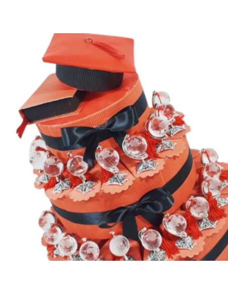 TORTA BOMBONIERA MAPPAMONDO CON NAPPA PER LAUREA GEOGRAFIA GEOLOGIA SCIENZE