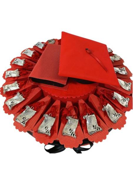 TORTA BOMBONIERA per laurea porta confetti pergamena Matematica spedizione inclusa
