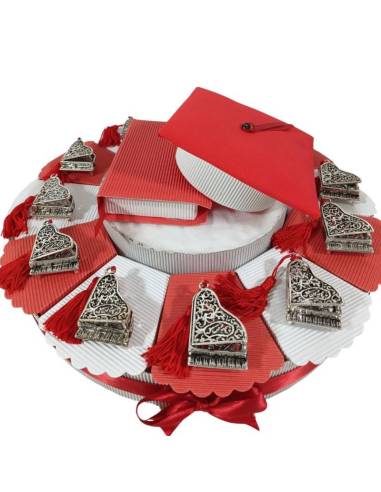 BOMBONIERA per LAUREA TORTA PORTA CONFETTI pianoforte musica conservatorio