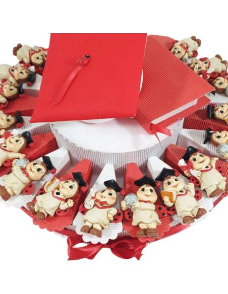 Struttura Torta bomboniere fai da te laurea coccinelle calamite