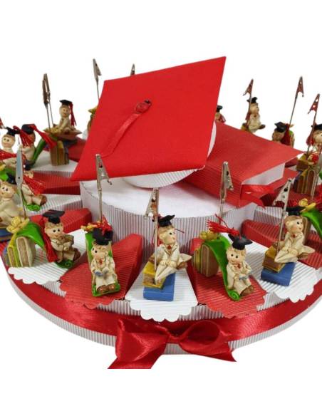 Torta confetti laurea maschio clip per foto confetti e bigliettini inclusi