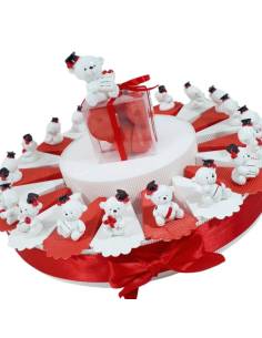 TORTA BOMBONIERA laurea con orsetti in 4 diverse varianti spedizione inclusa