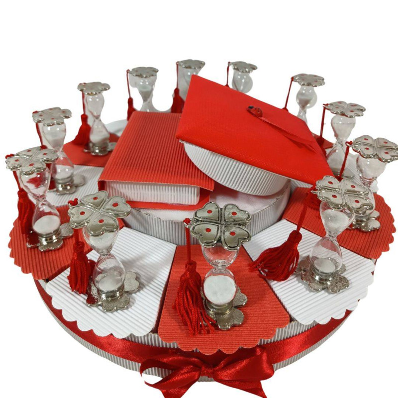TORTA BOMBONIERA CLESSIDRA PER LAUREA