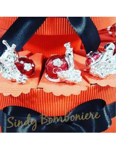 BOMBONIERE LAUREA LUMACA TARTARUGA COCCINELLA rosse SPEDIZIONE INCLUSA 2