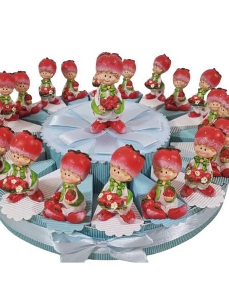 Torta bomboniere Battesimo bimbo folletti fragola
