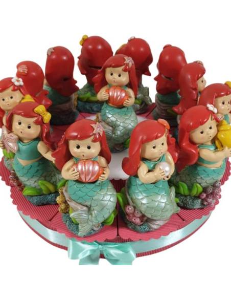 Torta bomboniera sirenetta salvadanaio bimba