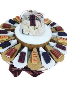 Torta bomboniera merendine e brioches kinder bueno