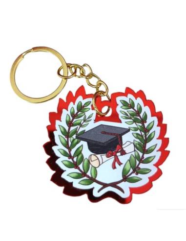 Bomboniere laurea corona alloro portachiavi