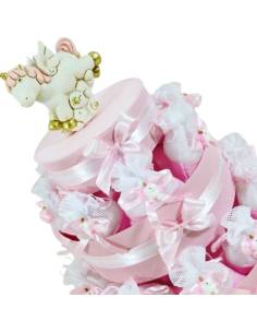 Torta bomboniere unicorno femmina sacchettini completi