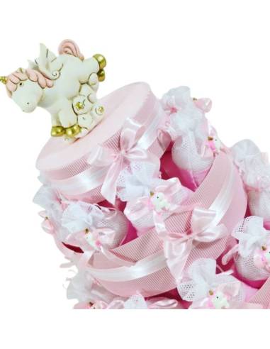Torta bomboniere unicorno femmina sacchettini completi