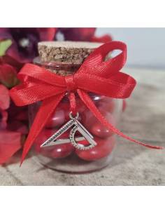 Bomboniere laurea architettura pendente squadretta con vasetto