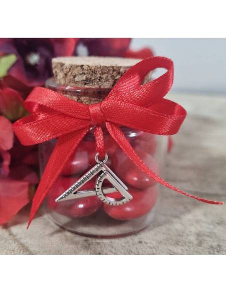 Bomboniere laurea architettura pendente squadretta con vasetto