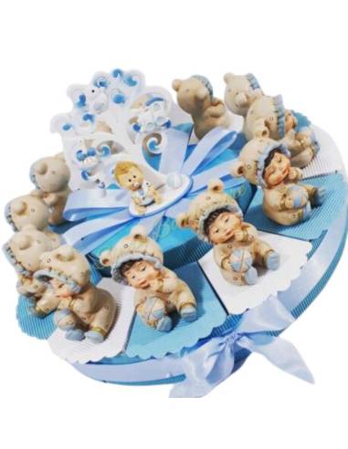 Torta bomboniere maschietto per nascita,Battesimo con bimbo cucciolo