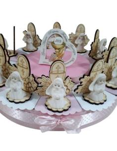 Torta di bomboniere Comunione bimba porcellana completa di confetti