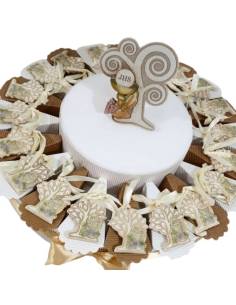 Per la Comunione torta bomboniera Albero della Vita, delicata ed originale