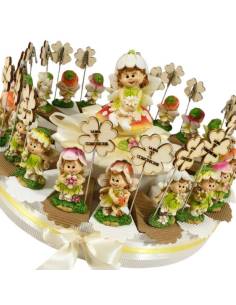 Torta bomboniere Comunione femmina portafoto clip fata