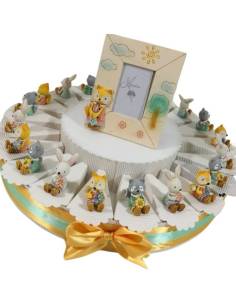 Torta Bomboniere animaletti del bosco a statuetta
