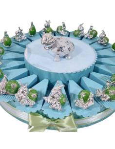 TORTA BOMBONIERE per compleanno COCCINELLA e lumaca bimbo