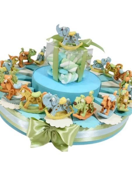 TORTA BOMBONIERA battesimo nascita BIMBO LEONE